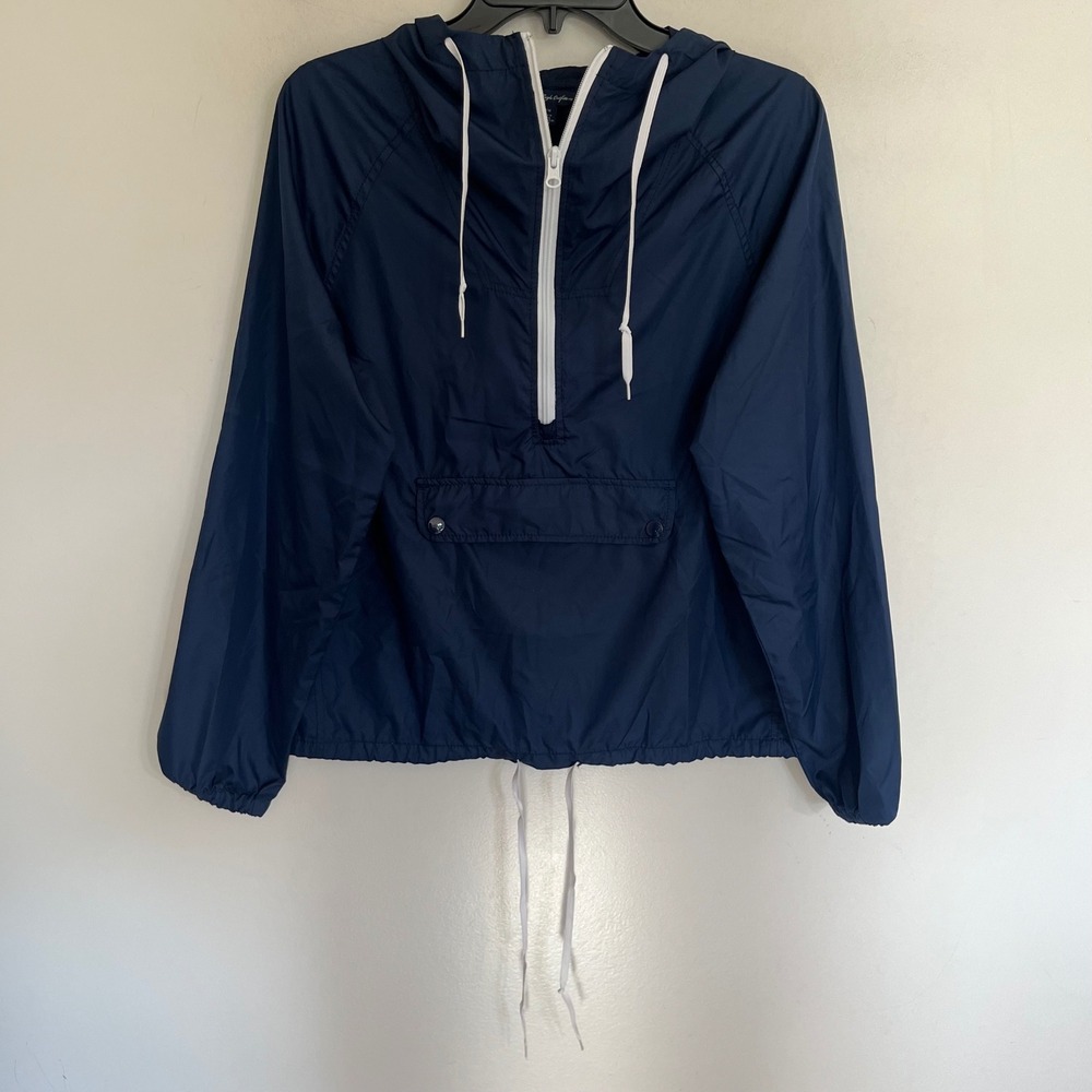 American Eagle Outfitters Navy Blue Half Zip Windbreaker Anorak‎ Jacket Mens M